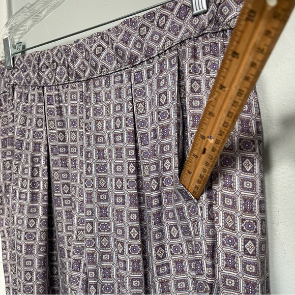 Raquel Allegra Easy Pants Trousers Sz 2 Blue Foulard High Rise Elastic Waistband - Picture 6 of 13